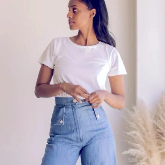 Ilana Kohn “Huxie” High Waisted Pale Denim Jeans - Picture 8 of 16